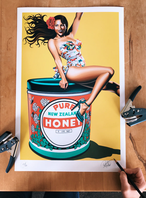 Honey PinUp Print